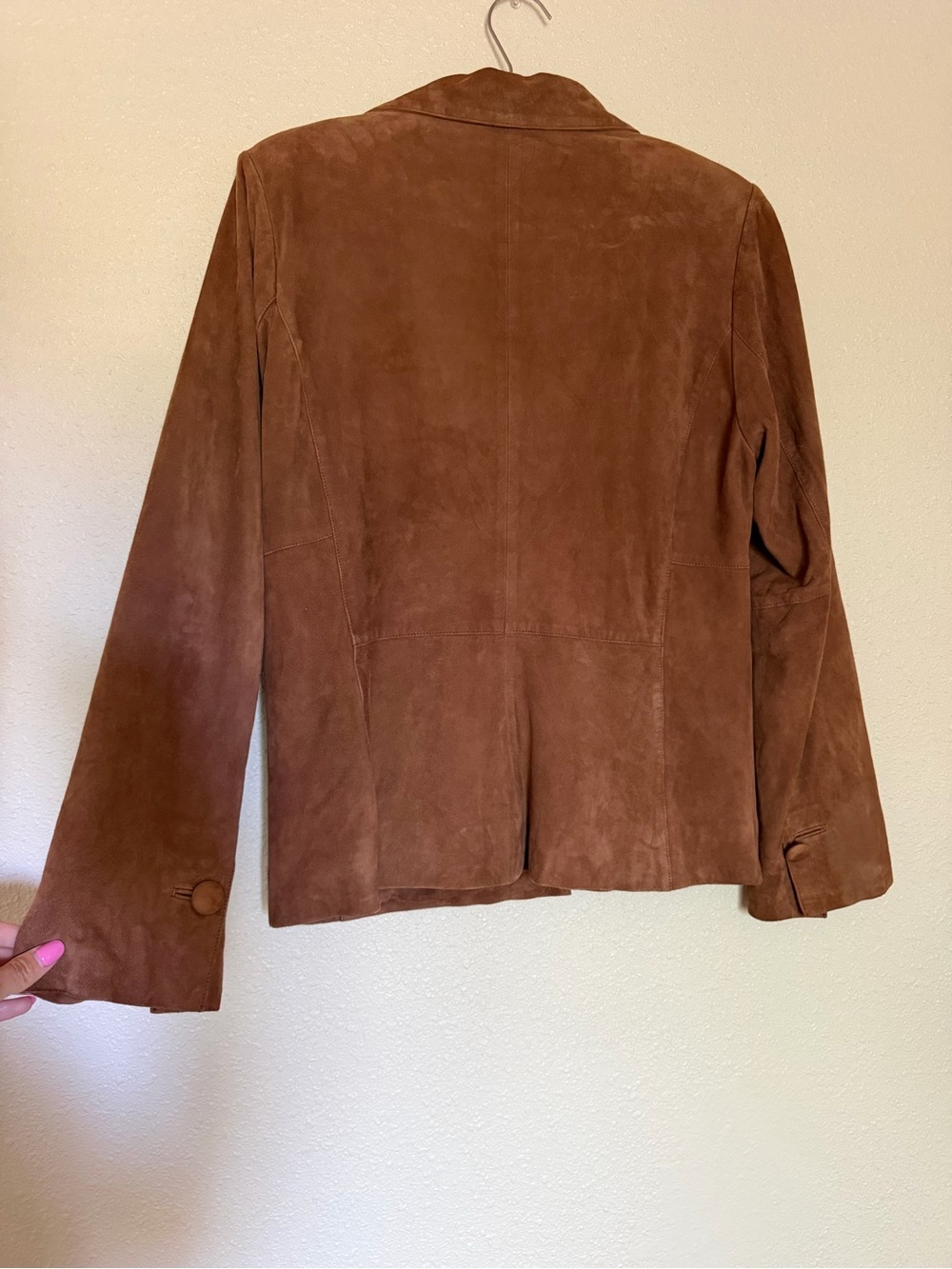Vintage Austin Reed Brown Suede Leather Blazer Jacket Women’s Size 10 - Picture 4 of 9